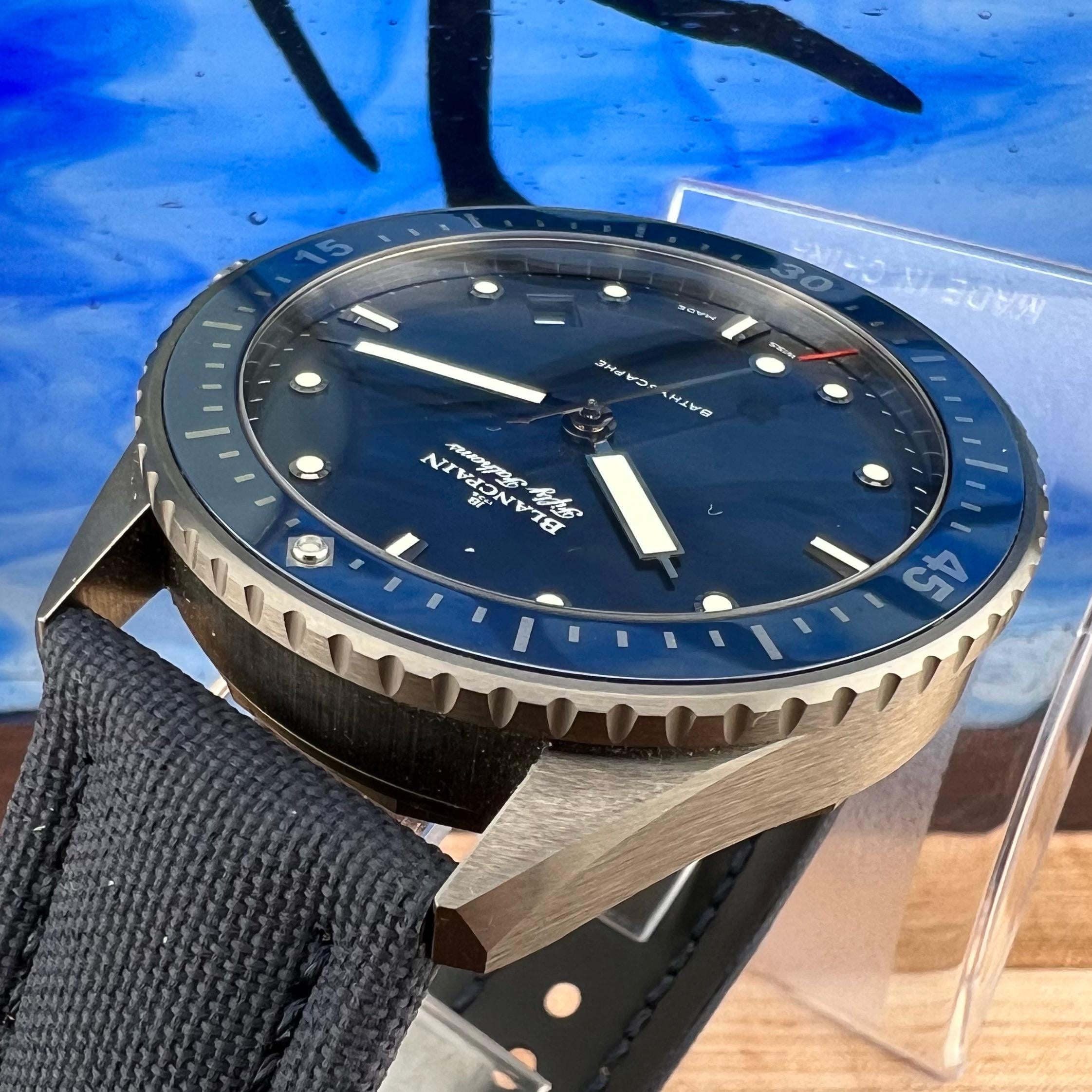 WTS Blancpain Fifty Fathoms Bathyscaphe Blue Ceramic 43mm 5000