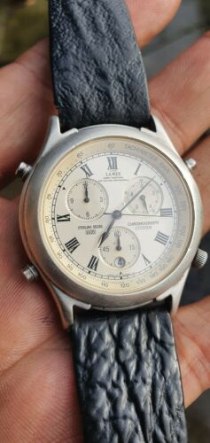 925 Solid silver vintage Citizen club la mer chronograph.Vintage