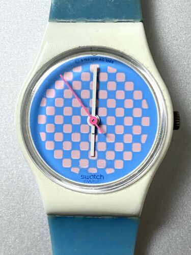 Swatch Silver Bracelet Watch with Blue and Pink Accents Swatch Power Steel SCN110 - Works - 37mm | eBay main image 2