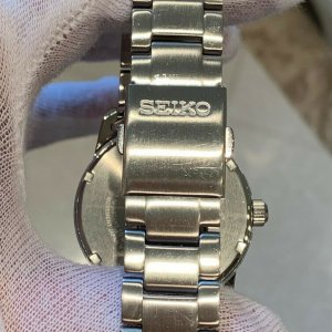 Seiko Stainless Blue SNE525P1 V158-0BE0 Solar Day Date Sapphire Crystal |  WatchCharts