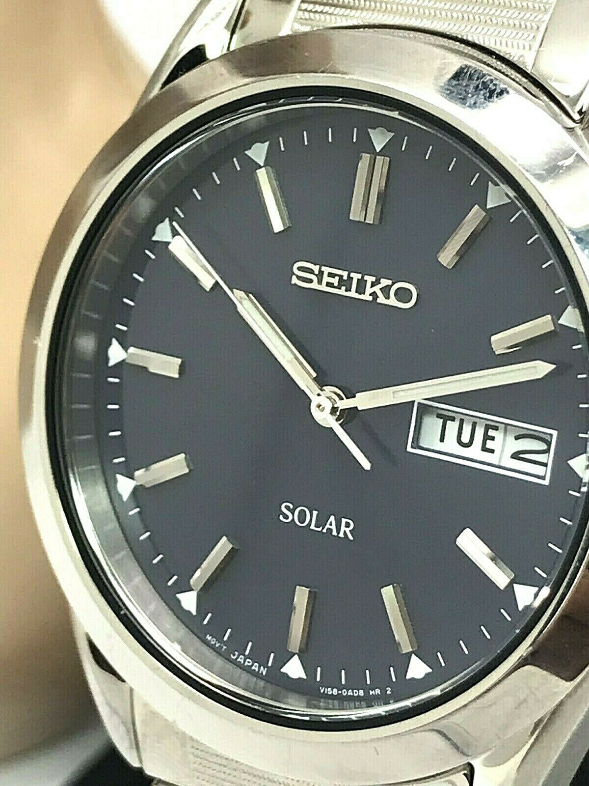seiko solar watch v158