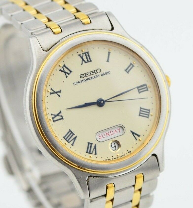 Vintage Seiko Contemporary Basic Quartz Watch DayDate 5H23-6B90 JDM  E008/ | WatchCharts