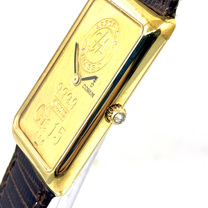 Corum 15 Gr Argor SA Chiasso Ingot Watch 18 gold case quartz ref