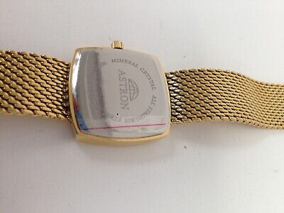 Unisex Adults Wristwatch Astron Moon Phase Gold Tone Strap
