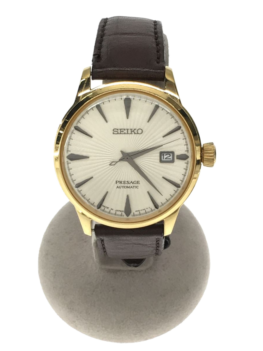 Used] Seiko 4R35-01T0/Self-winding watch/Analog/Leather/WHT/BRW [Fashion  goods, etc.] | WatchCharts