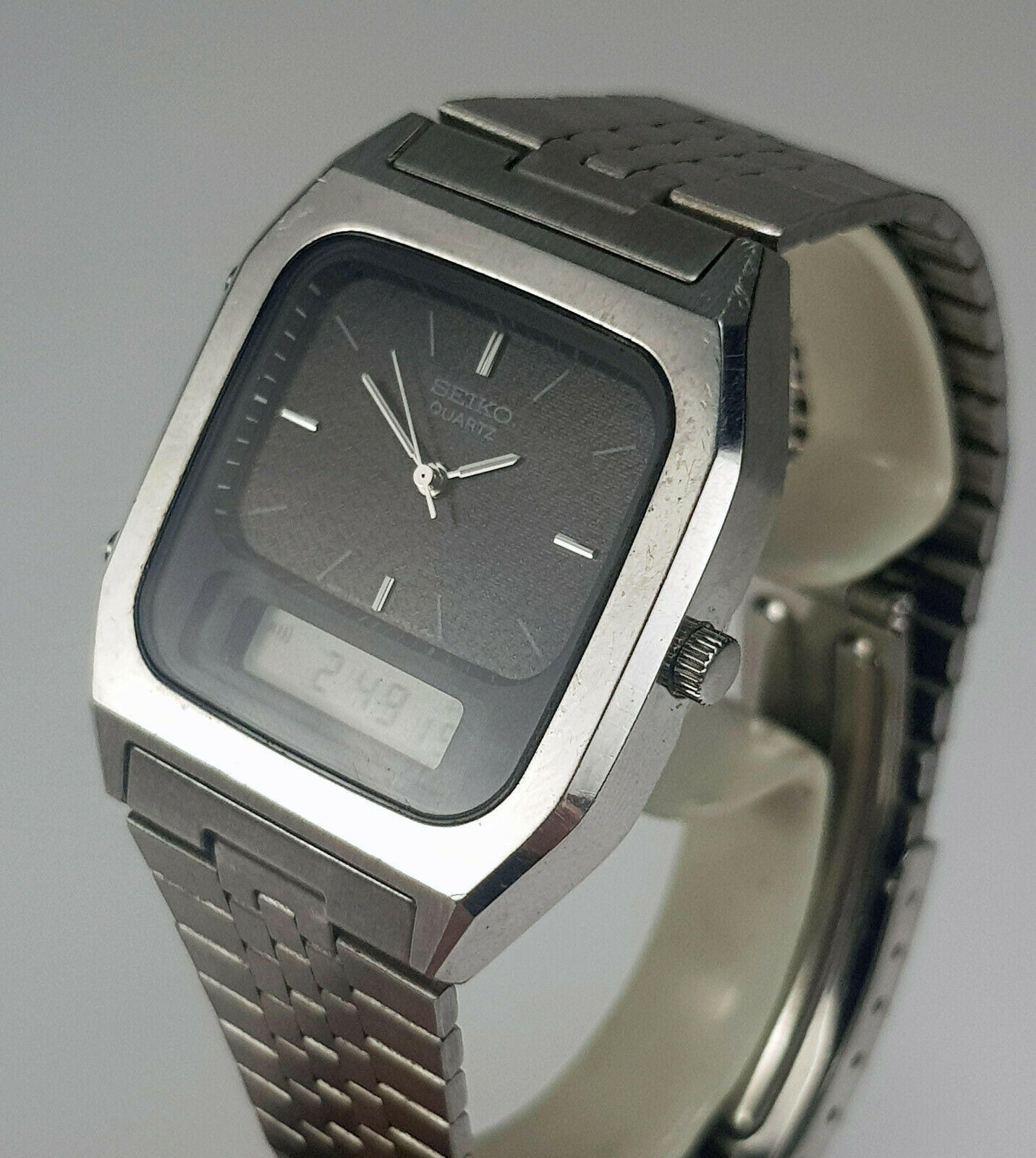 Seiko Silver Wave Ana-Digi H449-536A Japan Analog Digital