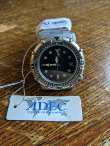 MECH. AUTOMATIC ADEC DIVERS WATCH 200 METERS SCREW DOWN CROWN WHEEL AND  BACK | #306458280