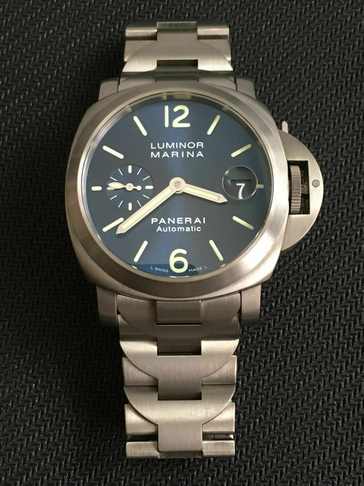 Panerai Luminor Marina Titanium Watch PAM 283 40mm Bracelet