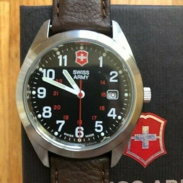 Swiss Army Mens Garrison Watch 1990s Marlboro Promo 241083 Newmint In Box Watchcharts 5490