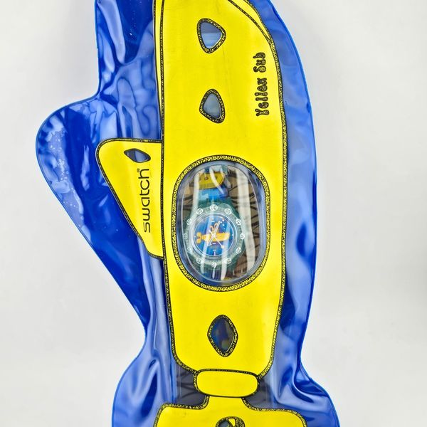 Swatch Scuba 200 SDL101 Yellow Sub 1998 Vintage NOS Inflatable Pack ...