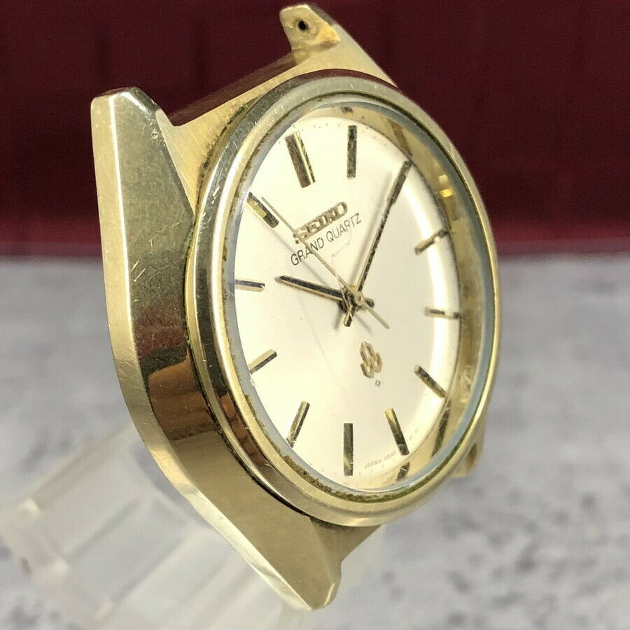 Vintage 1976 SEIKO GRAND QUARTZ 4840-8041 Cap Gold Mens Watch from