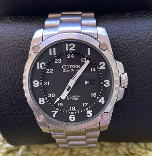 Citizen Eco-Drive B872-S083109 Solid Titanium WR200 Watch Pre