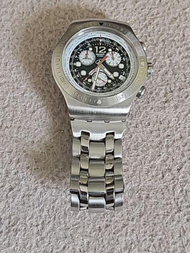 Swatch Watch Irony Get Fly Back XL YOS414G 47mm Swiss Chronograph