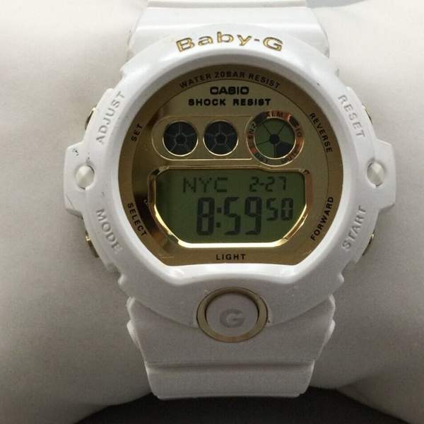 Casio Baby G Digital Watch Women White Gold 200M Alarm 3297 BG 6901 Backlight WatchCharts Marketplace