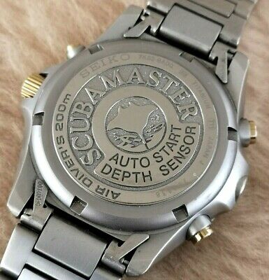 SEIKO Scuba Master DEPTH SENSOR SBCP001 7K52-6A00 TITANIUM 47mm