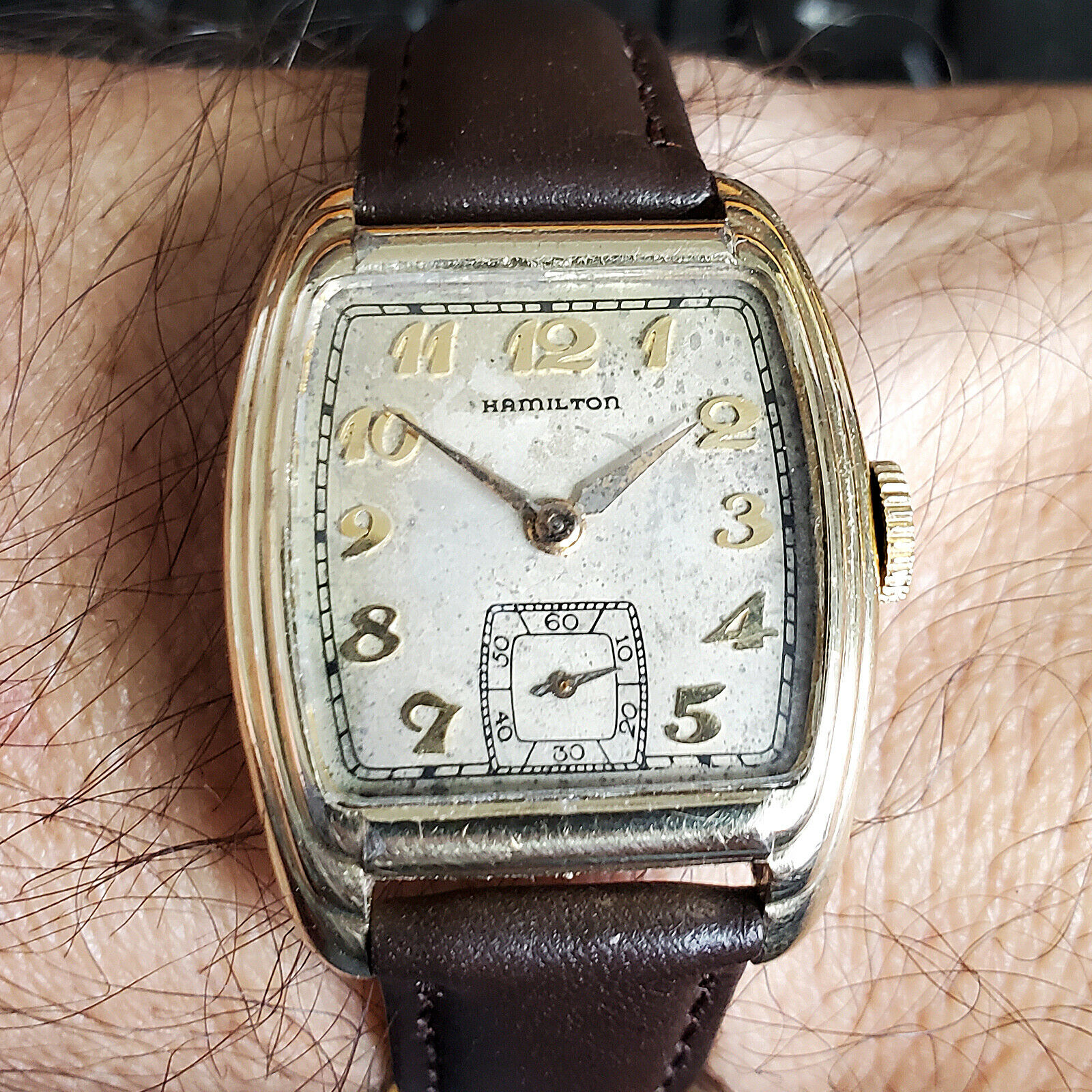 正式的 Men's Sidney Hamilton 1940 Vintage Watch Movement 987A - 時計