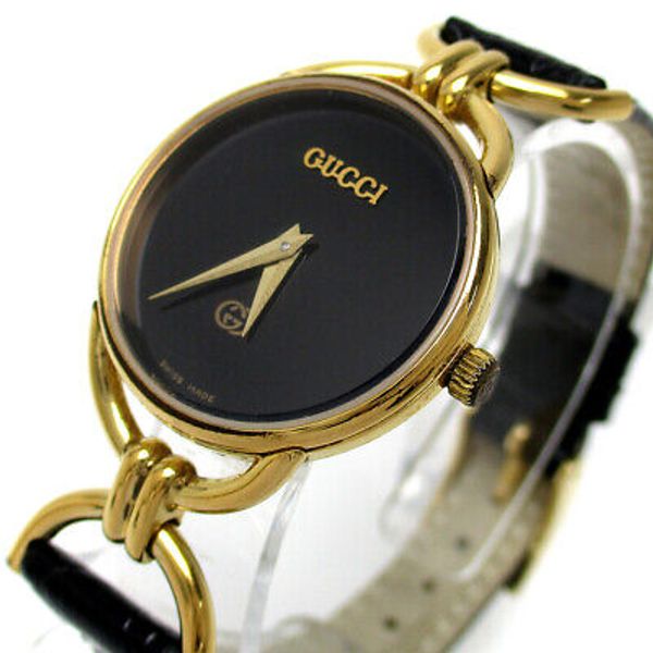 Gucci Watch Horsebit Women s Black Dial 6000L GUCCI BOX Quartz Vintage
