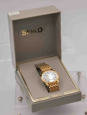 サンケイ VTG 1990 - Seiko 5Y39-8060 Men's White Dial Gold Tone Quartz