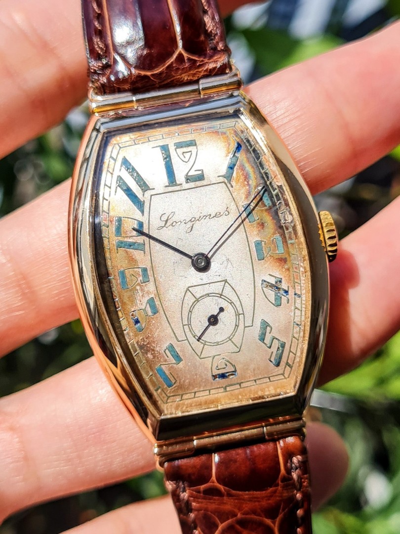 Super Rare 1920s Oversized Longines Manual Wind Watch with Factory