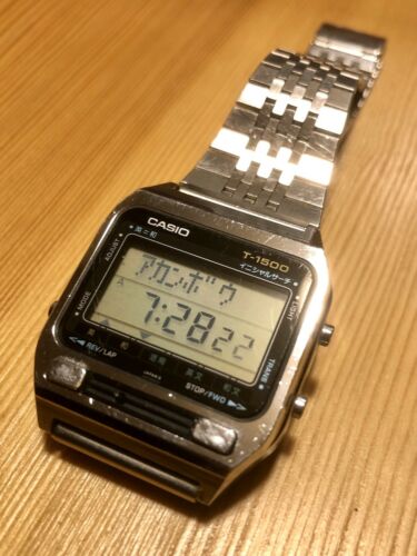 Casio T-1500 Vintage 1982 Digital Watch Japanese Dictionary Needs