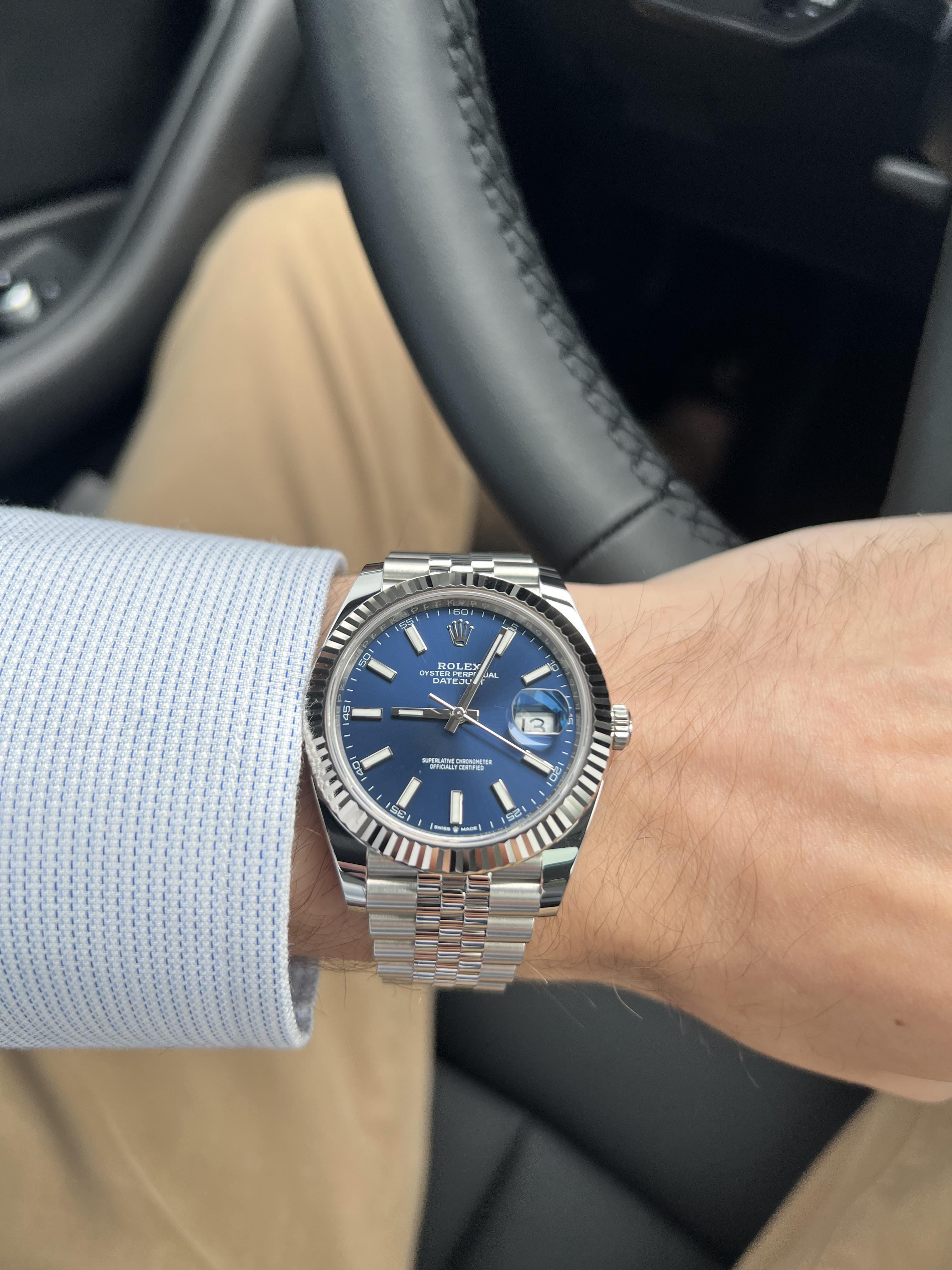 WTS Rolex Datejust 41 Blue Stick Jubilee 2023 ref 126334