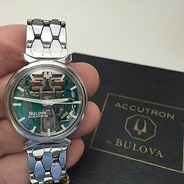Rare Vintage 1966 Bulova Accutron Spaceview M6 in Box Full Kit Key Coin ...