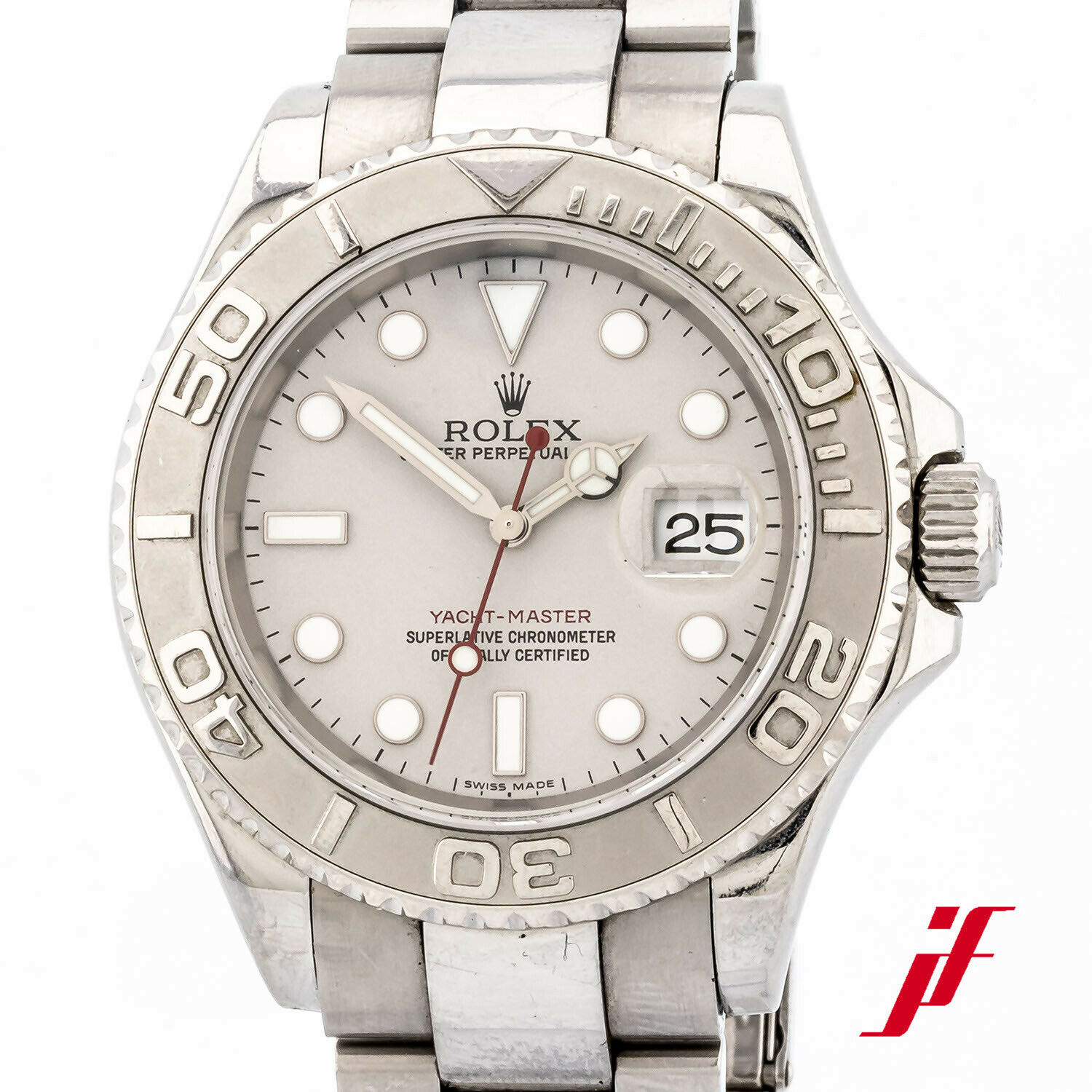 yachtmaster platinum and stainless steel automatic