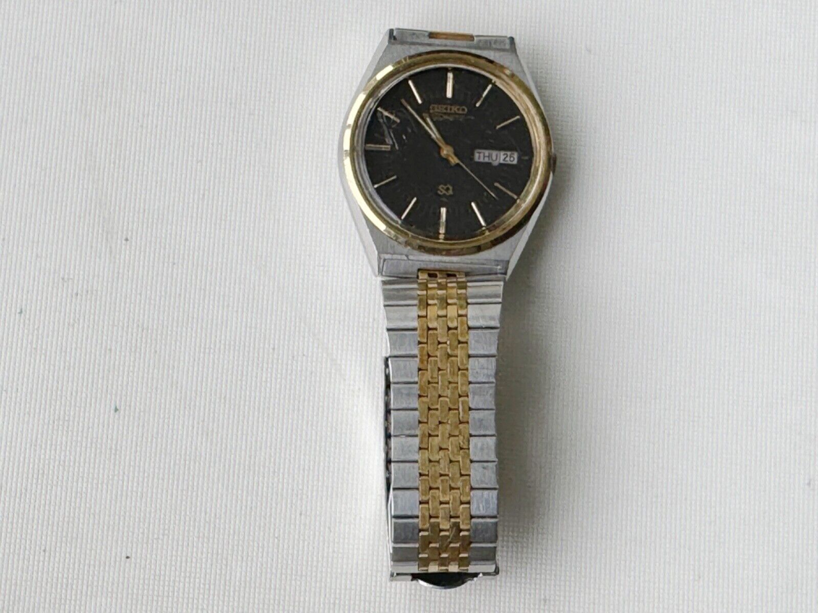 vintage seiko men s quartz watch parts 35mm case not running