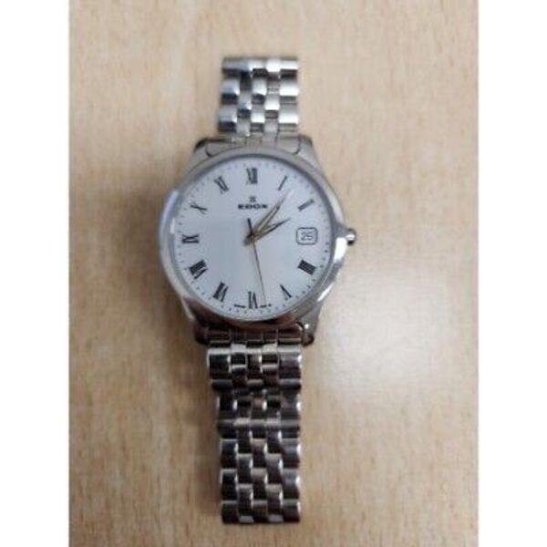 エルセーヌ　700   2箱 Edox LES GENEVEZ 70067 Swiss Made Quartz Silver Stainless Steel