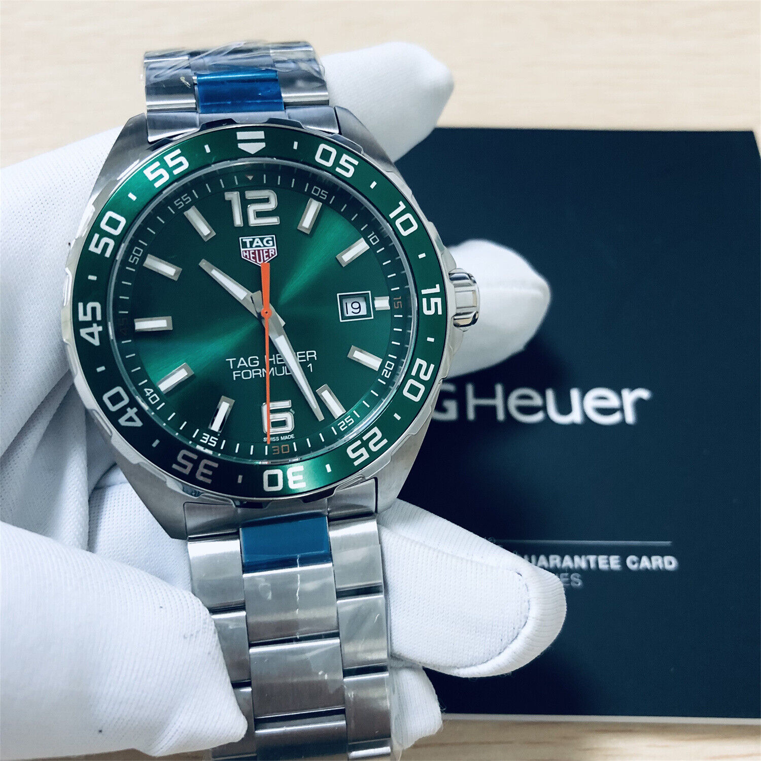 TAG Heuer Formula 1 Green Dial 43mm Men's Quartz Steel Watch