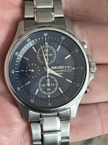 Seiko 7T92 0NY0 Chronograph Gents Watch Excellent Condition New