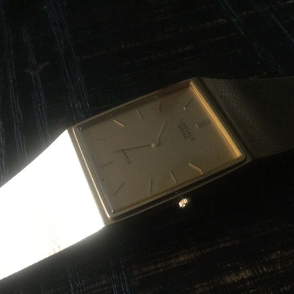 Vintage Lassale by Seiko 9550 5059 Mens Watch Quartz Gold tone
