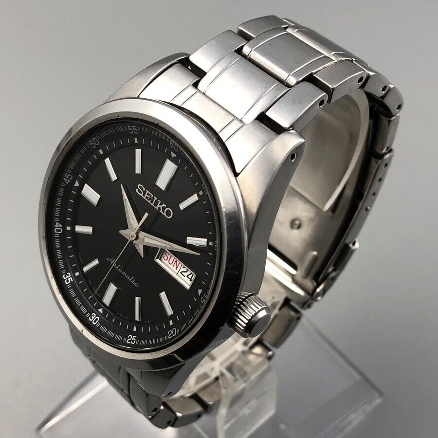 SEIKO Mechanical 4R36-05Z0 Seethrough back Black Dial