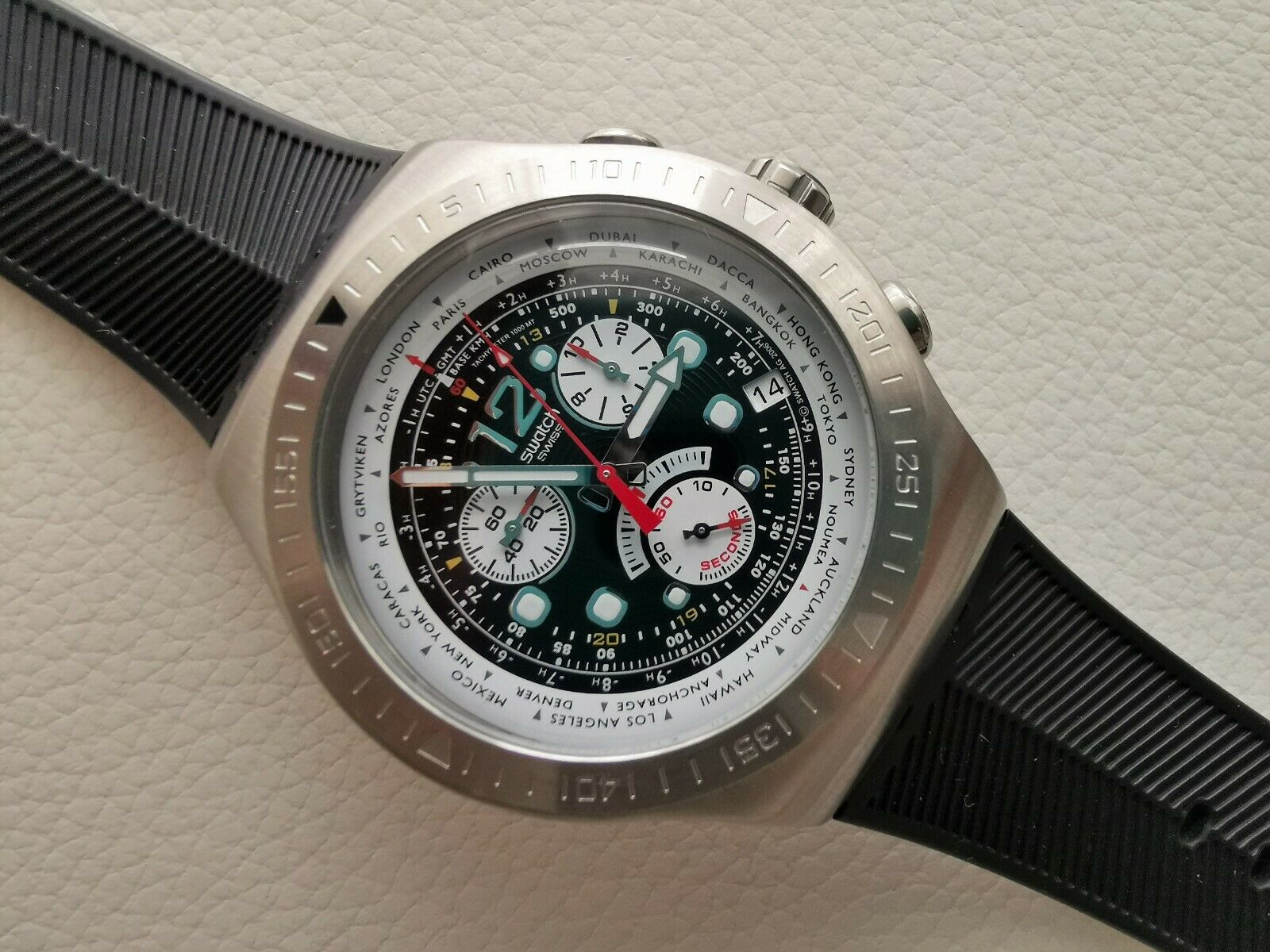 Swatch IRONY CHRONO GET FLY BLACK YOS414G Men's Wristwatch Pilot's