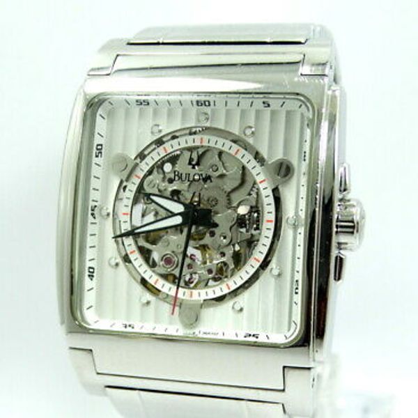 Men's BULOVA Skeleton Dial AUTOMATIC Stainless Steel Watch C877602 ...