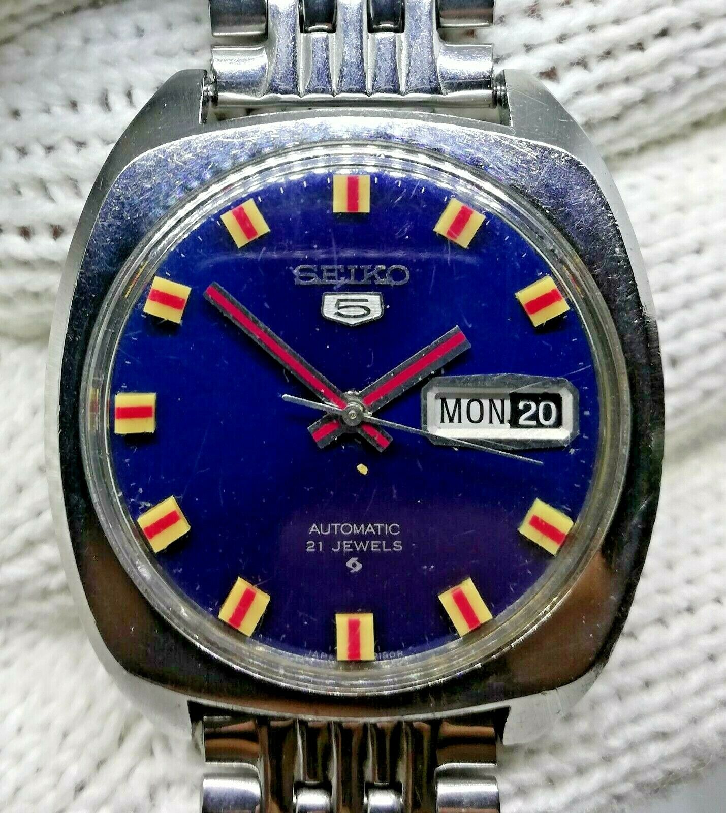 1971 Seiko 6119-7103 Blue Dial Beads of Rice Mint Condition