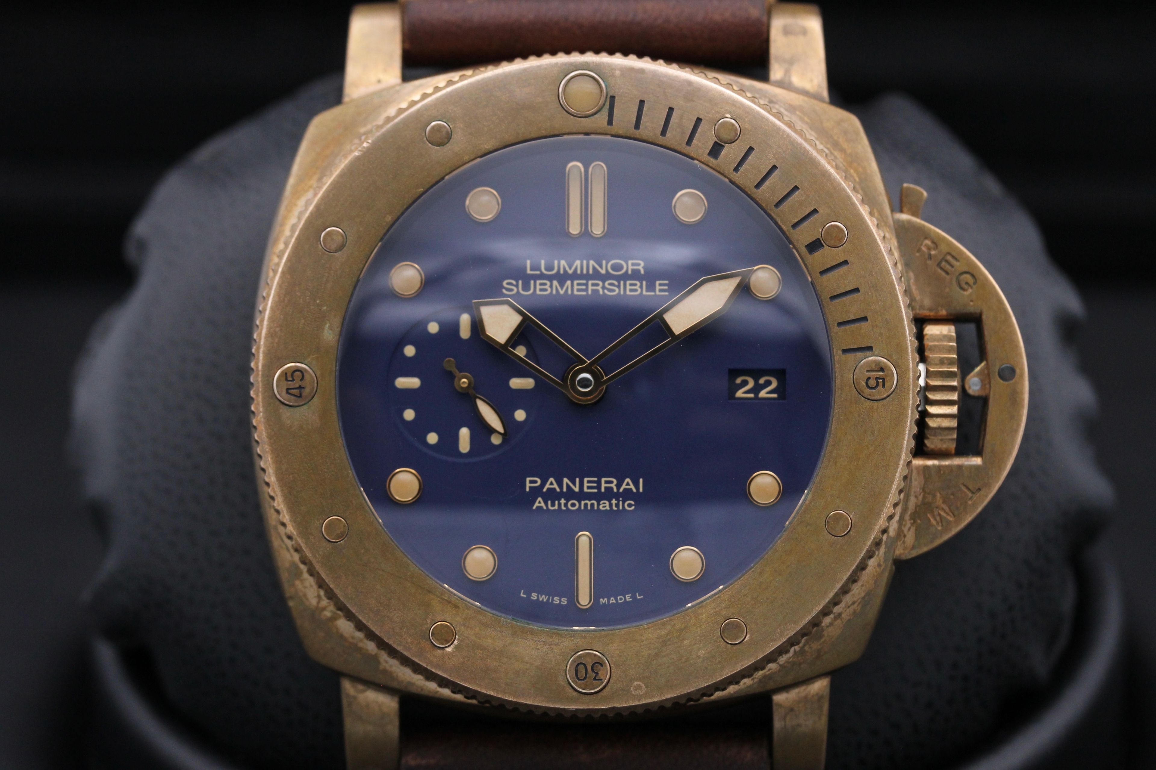 FSOT Panerai Submersible Bronzo PAM 671 Blue Dial 47mm