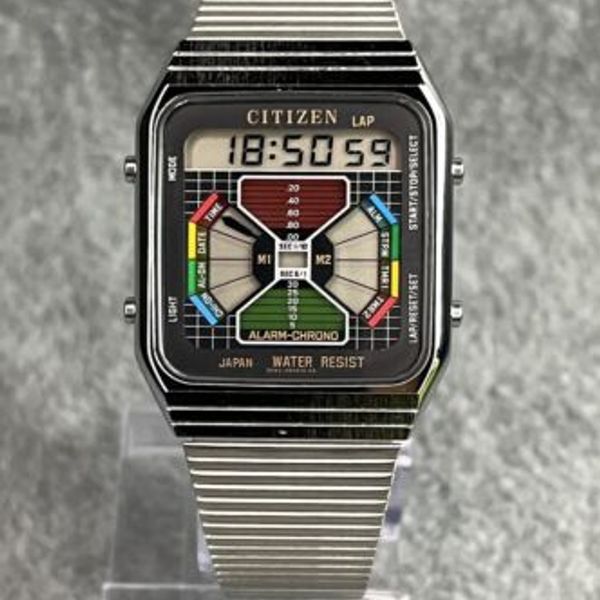 Vintage Citizen DQ-5152 Colour Graphic LCD Watch 1986 - Japan