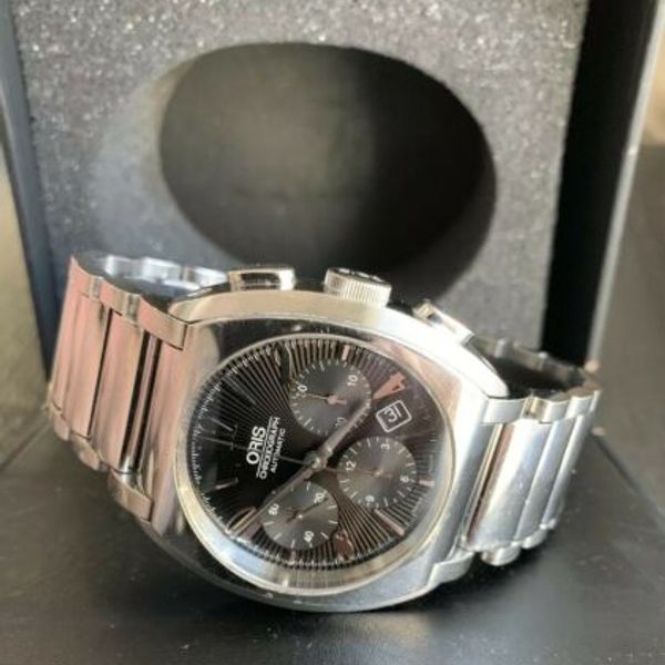 Men's Oris Frank Sinatra Black Face Chronograph Automatic