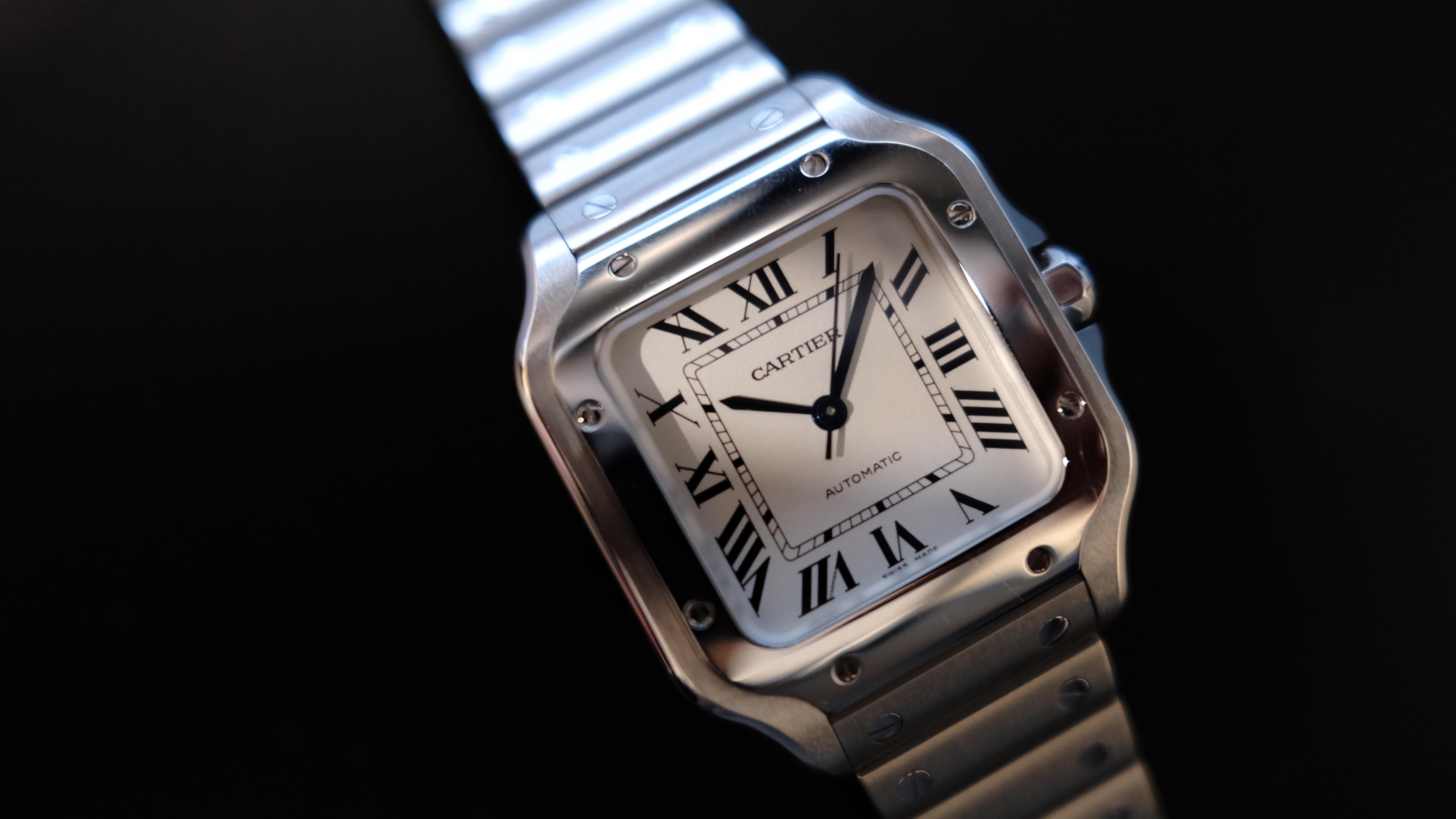 Cartier santos medium discount steel