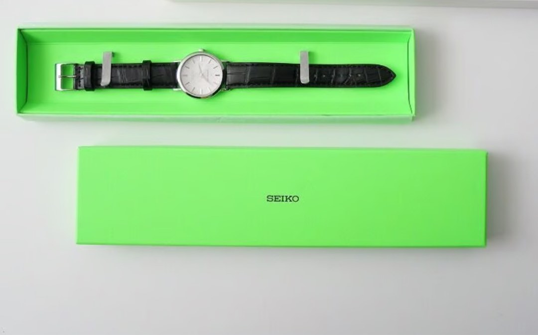 Seiko x Shinzone collaboration textured snowflake dial dress watch 