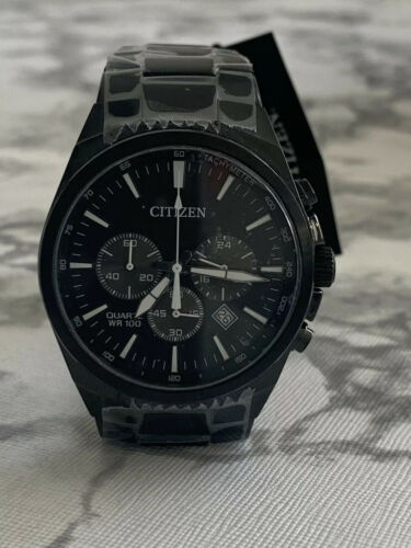 Citizen Gents Watch AN8175-55E Black Stainless Steel Chronograph