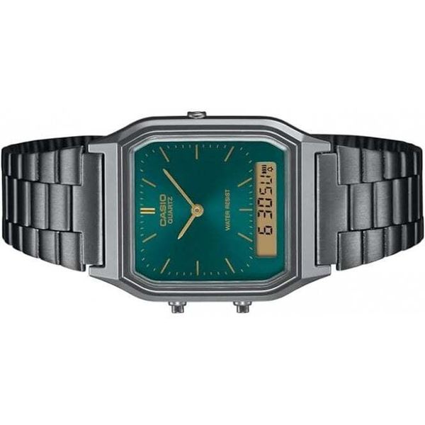 Montre Casio Vintage AQ-230EGG-3AEF - Cadran Vert Analogique Et Digital - Boîtier Acier 39mm étanche 30m