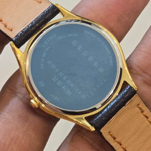Vintage Seiko 2620-0150 R Men's Tank Gold Tone Quartz Watch Works