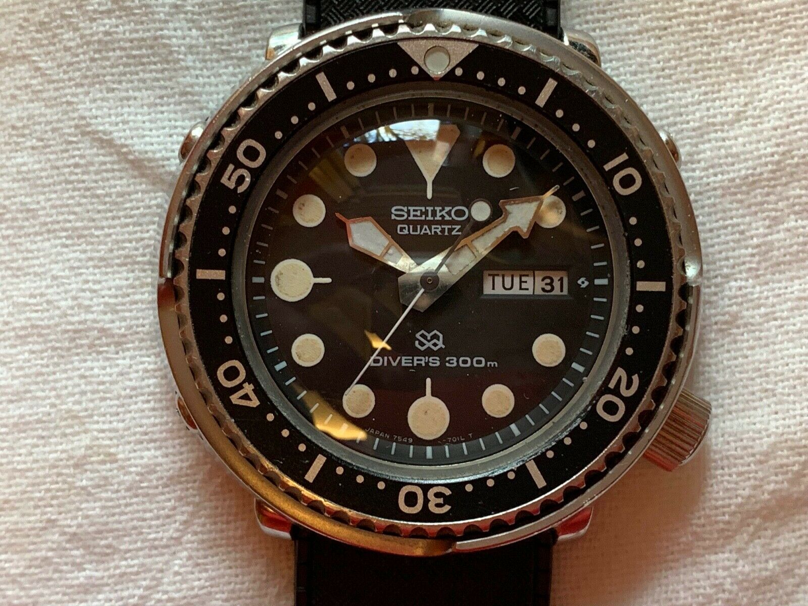 SEIKO TUNA CAN, 300M Diver SQ Quartz, 7549-7010, Model PYF028, New Strap |  WatchCharts