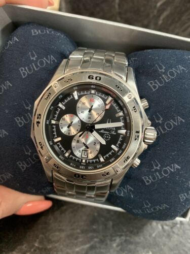 Bulova Men s Stainless Steel Chronograph Wrist Watch 96g55 WatchCharts Marketplace