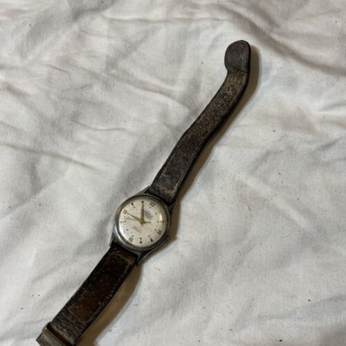 Manual Windup Vintage Hilton Wrist Watch Swiss Movement, Leather Band, -  Ruby Lane