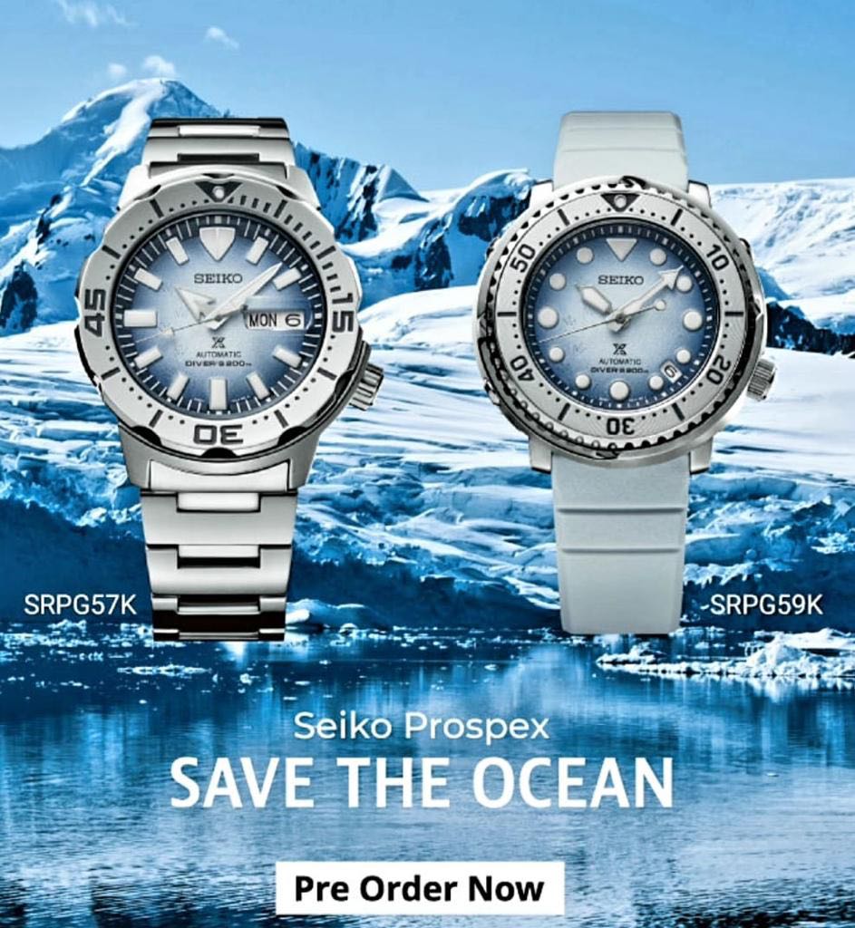 Seiko Prospex International edition Antarctica Monster “Save the ocean”  SRPG59K1 SRPG57K1 | WatchCharts