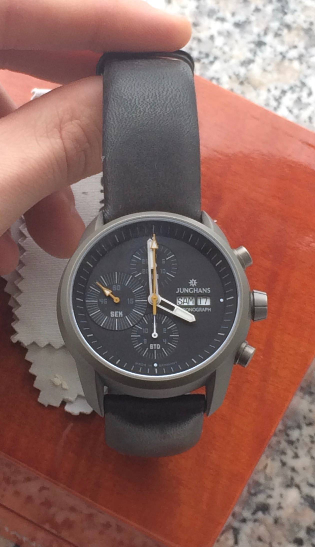 WTS Junghans Vista Titanium chronograph Valjoux 7750 almost