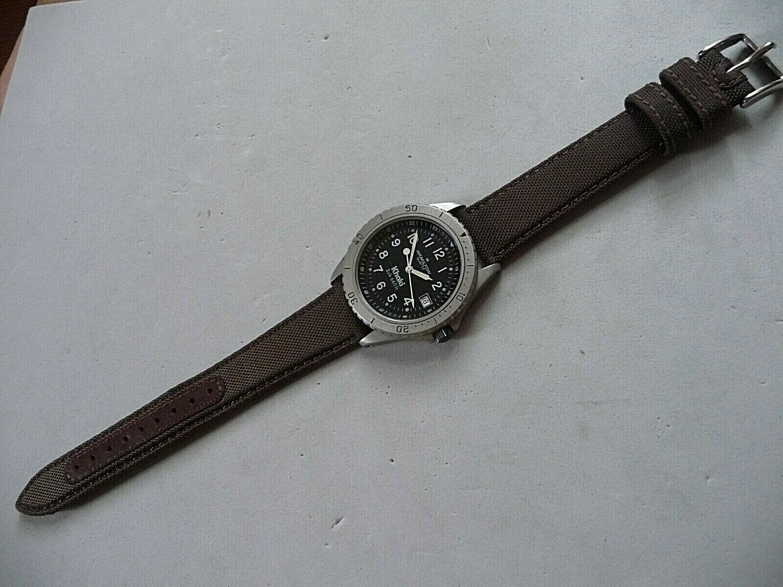 1990's men's Hamilton Khaki Sub 660 diver quartz wristwatch Steel